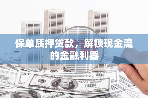 岑巩保单质押贷款，解锁现金流的金融利器