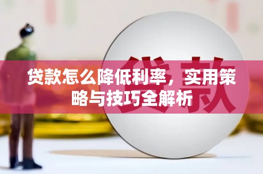 岑巩贷款怎么降低利率，实用策略与技巧全解析
