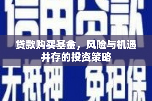 岑巩贷款购买基金，风险与机遇并存的投资策略
