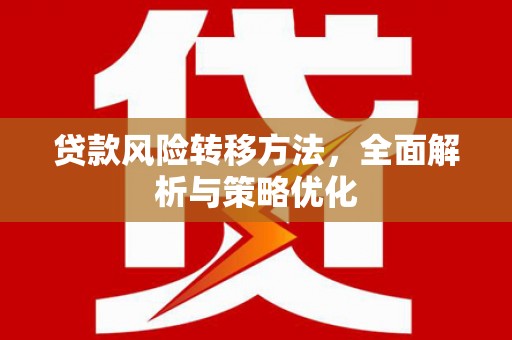岑巩贷款风险转移方法，全面解析与策略优化