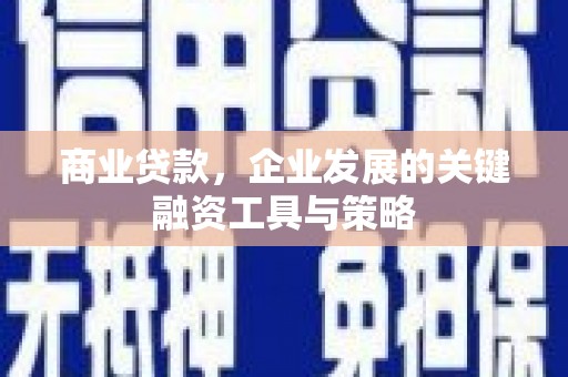 岑巩商业贷款，企业发展的关键融资工具与策略