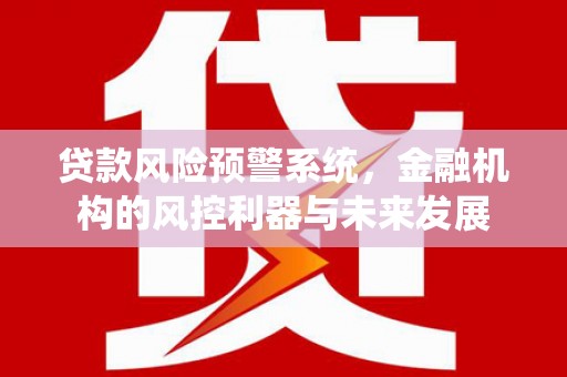 岑巩贷款风险预警系统，金融机构的风控利器与未来发展