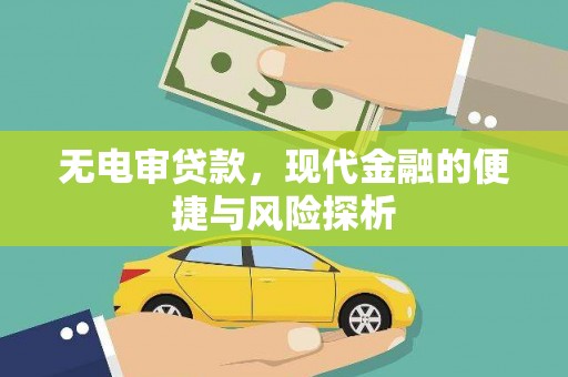 岑巩无电审贷款，现代金融的便捷与风险探析