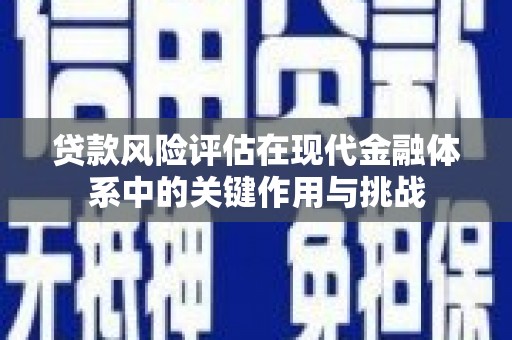 岑巩贷款风险评估在现代金融体系中的关键作用与挑战