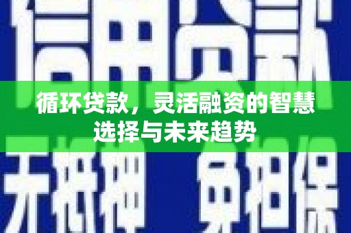 岑巩循环贷款，灵活融资的智慧选择与未来趋势