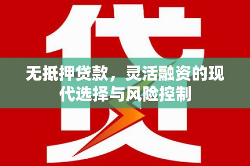 岑巩无抵押贷款，灵活融资的现代选择与风险控制