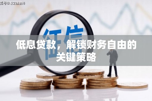 岑巩低息贷款，解锁财务自由的关键策略