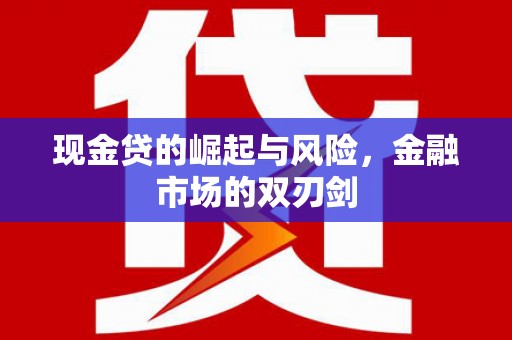 岑巩现金贷的崛起与风险，金融市场的双刃剑