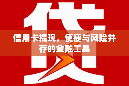 岑巩信用卡提现，便捷与风险并存的金融工具