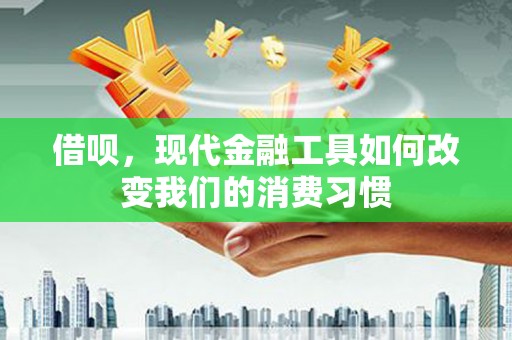 岑巩借呗，现代金融工具如何改变我们的消费习惯