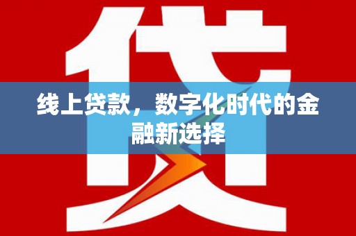 岑巩线上贷款，数字化时代的金融新选择
