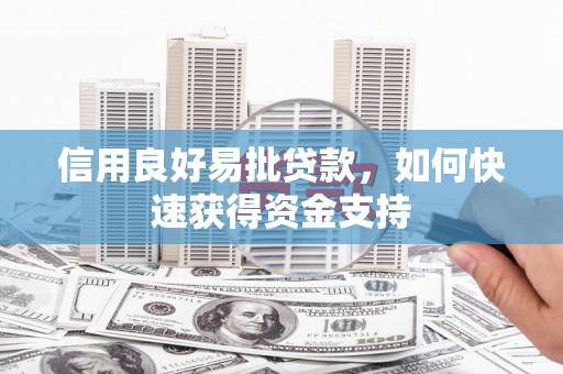 岑巩信用良好易批贷款，如何快速获得资金支持