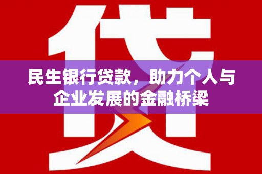 岑巩民生银行贷款，助力个人与企业发展的金融桥梁