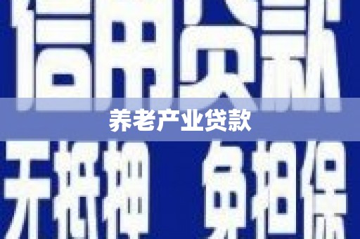 岑巩养老产业贷款