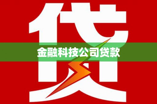岑巩金融科技公司贷款