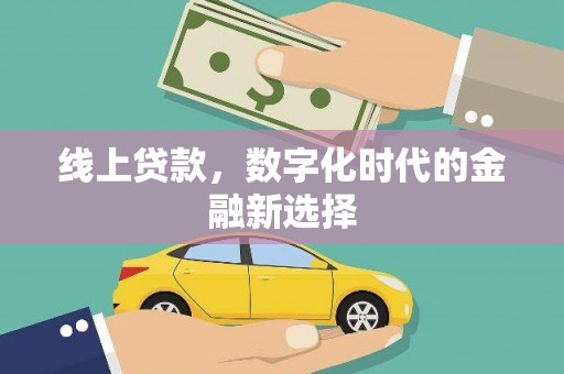 岑巩线上贷款，数字化时代的金融新选择