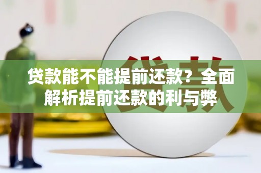 岑巩贷款能不能提前还款？全面解析提前还款的利与弊
